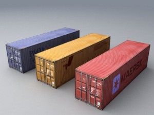 cargo containers Modello 3D