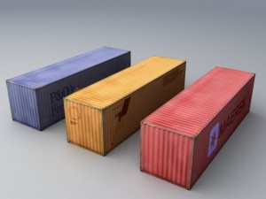 cargo containers Modello 3D