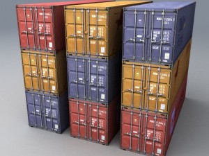 cargo containers Modello 3D