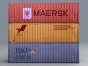 cargo containers Modello 3D