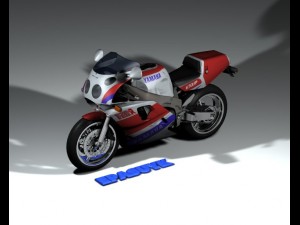 yamaha motorbike 3D 模型