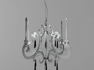 modern metal crystal chandelier italux Modelo 3D