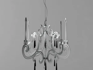 モダンなメタルクリスタルシャンデリアitalux 3Dモデル