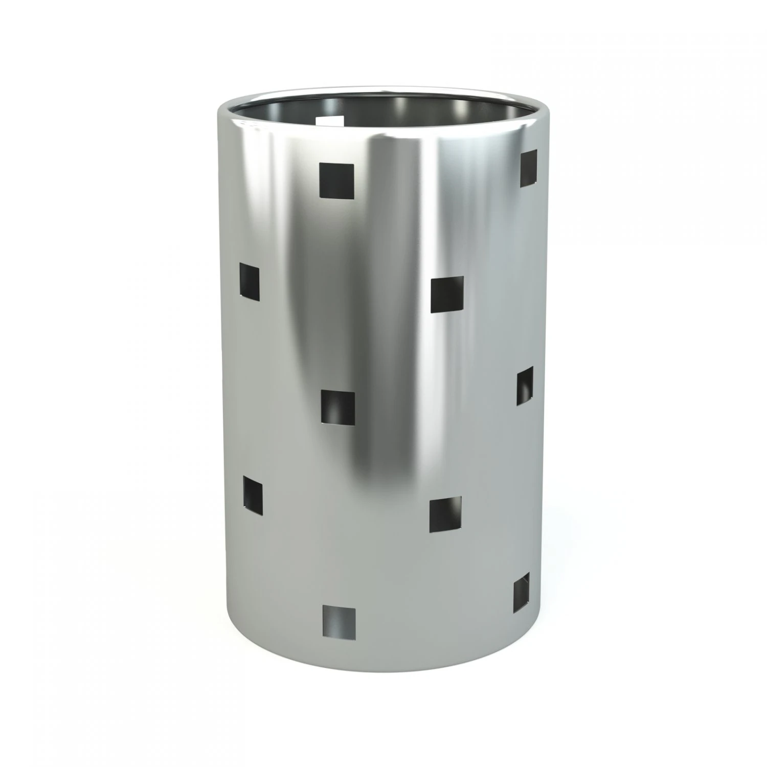 wastepaper basket  squaro 3D Model .c4d .max .obj .3ds .fbx .stl .blend 