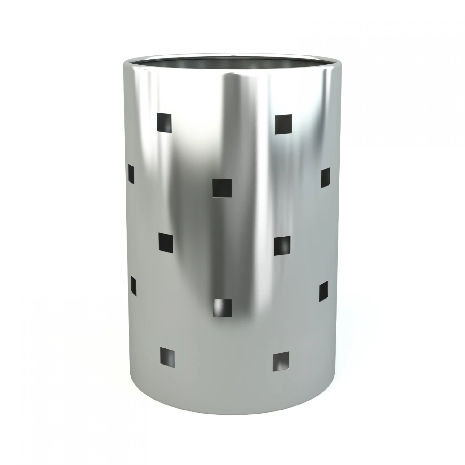 wastepaper basket squaro 3D Model .c4d .max .obj .3ds .fbx .stl .blend