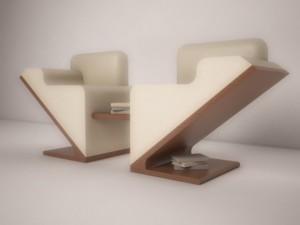 double chair to read 3Dモデル