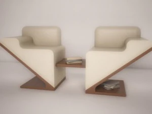 double chair to read 3D Model