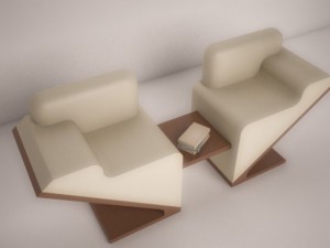 double chair to read 3D Model