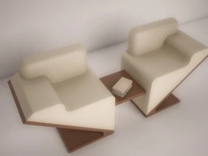 double chair to read 3D Model