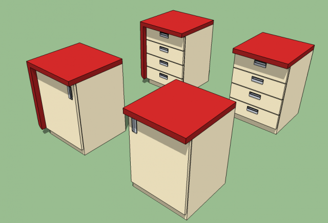 cabinet modules 3D 模型 .c4d .max .obj .3ds .fbx .stl .blend 
