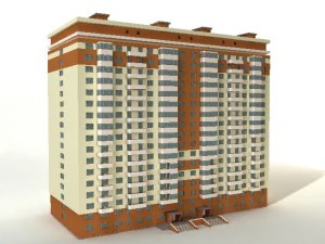 11 multistorey buildings 3D Model