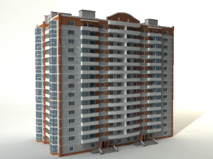 11 multistorey buildings 3D Model