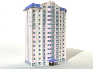11 multistorey buildings 3D Model