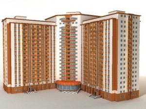 11 multistorey buildings 3D Model