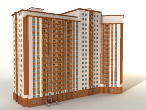 11 multistorey buildings 3D Model