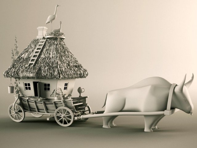 mobile home 3D 모델 .c4d .max .obj .3ds .fbx .stl .blend 