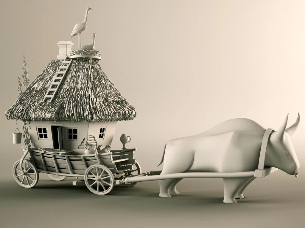 mobile home 3D Model .c4d .max .obj .3ds .fbx .stl .blend 