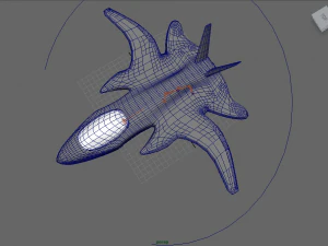 rigged space shipe design 3D Model