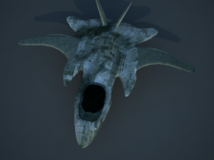 rigged space shipe design 3D 模型