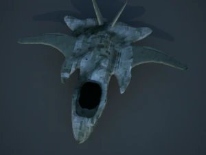 rigged space shipe design 3D Model