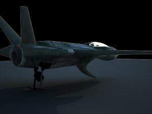 rigged space shipe design 3D 模型