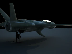 rigged space shipe design 3D Model