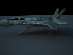 rigged space shipe design 3D 模型