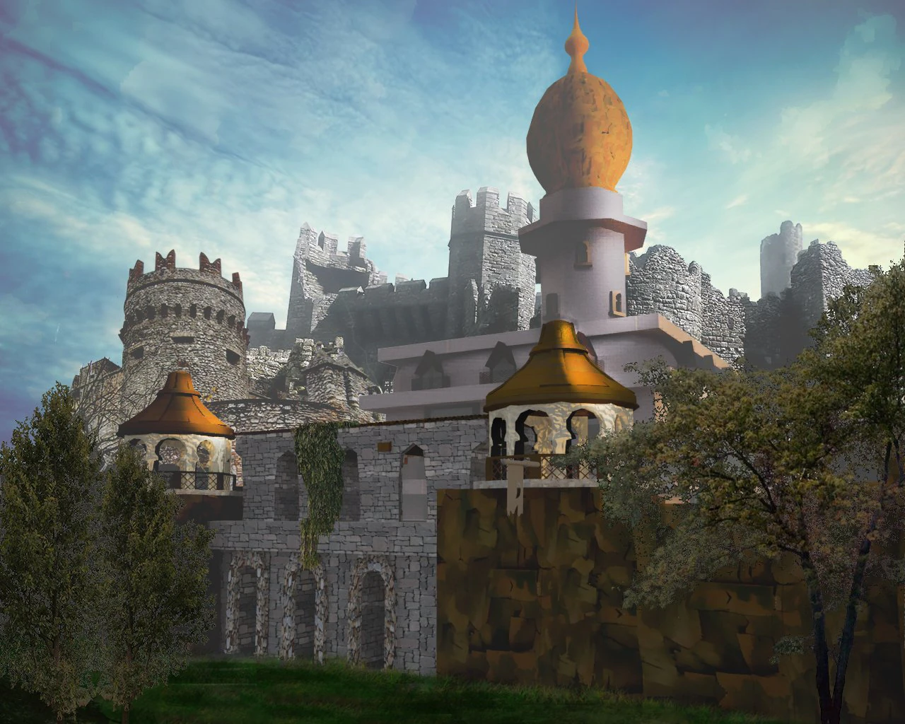 low poly castel v-ray setup 3D Model .c4d .max .obj .3ds .fbx .stl .blend 