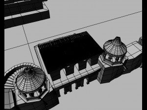 low poly castel v-ray setup Modello 3D