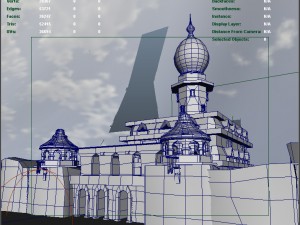 low poly castel v-ray setup Modello 3D