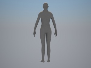 low poly body mesh of an african girl 3D Модель