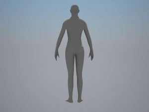 Низкополигональная сетка тела африканской девушки 3D Модель