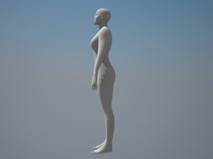 low poly body mesh of an african girl 3D Модель