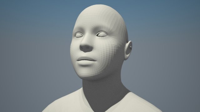 low poly body mesh of an african girl 3D Модель .c4d .max .obj .3ds .fbx .stl .blend 