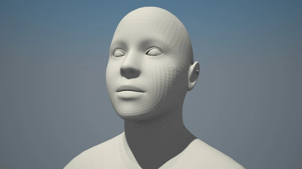 Низкополигональная сетка тела африканской девушки 3D Модель .c4d .max .obj .3ds .fbx .stl .blend 