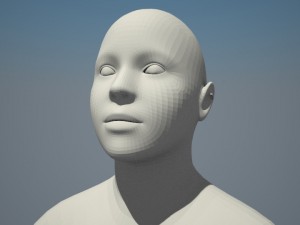 low poly body mesh of an african girl 3Dモデル