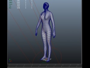 low poly body mesh of an african girl 3D Модель
