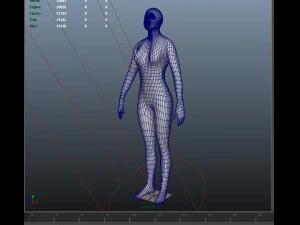 Низкополигональная сетка тела африканской девушки 3D Модель