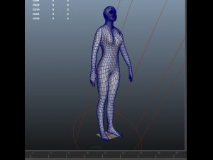 low poly body mesh of an african girl 3D Модель