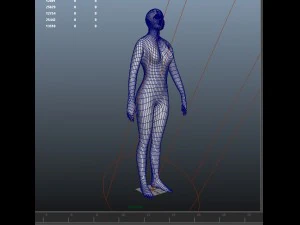 Низкополигональная сетка тела африканской девушки 3D Модель