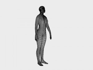 low poly body mesh of an african girl 3D Модель
