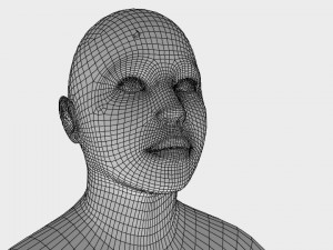 low poly body mesh of an african girl 3D Модель