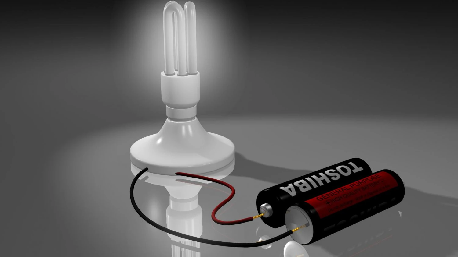 bulb with batteries 3D Model .c4d .max .obj .3ds .fbx .stl .blend 