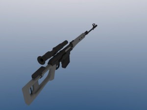 sniper rifle svd2 Model 3D