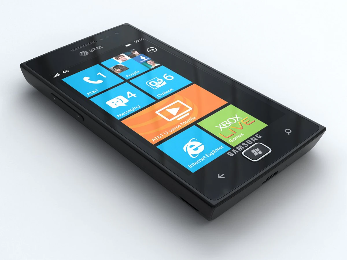 samsung focus flash i677 3D Model .c4d .max .obj .3ds .fbx .stl .blend