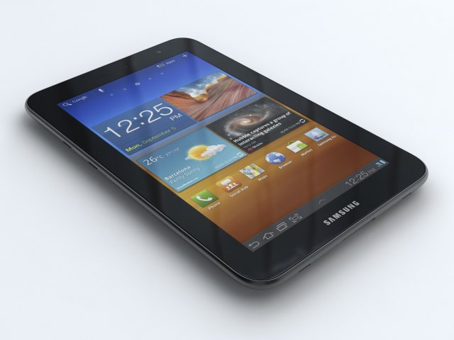 samsung p6200 galaxy tab 70 plus 3Dモデル .c4d .max .obj .3ds .fbx .stl .blend 