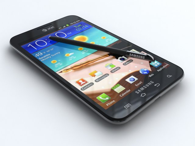 samsung galaxy note i717 Modèle 3D .c4d .max .obj .3ds .fbx .stl .blend 