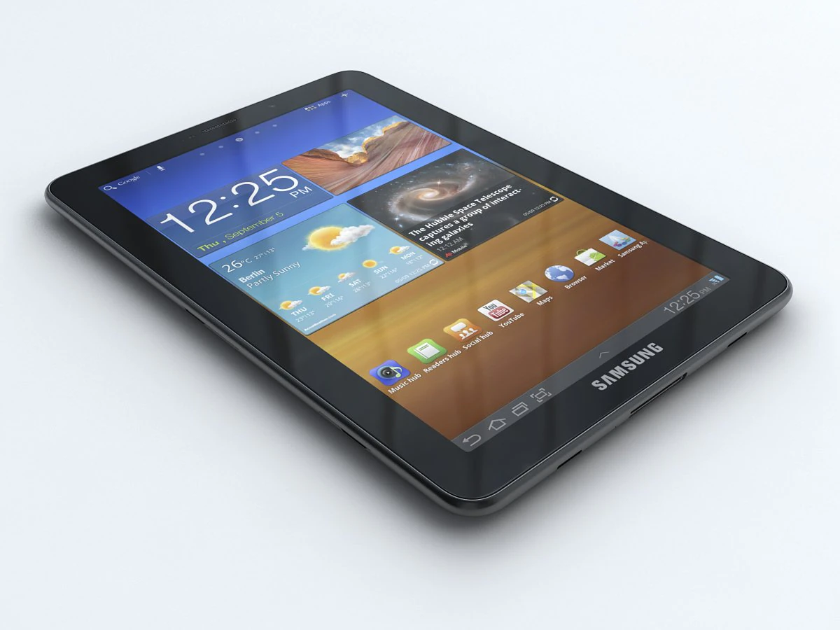 samsung p6800 galaxy tab 77 3D Model .c4d .max .obj .3ds .fbx .stl .blend 