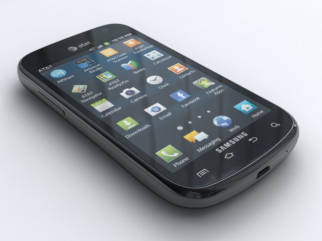 samsung exhilarate i577 3D Model .c4d .max .obj .3ds .fbx .stl .blend 
