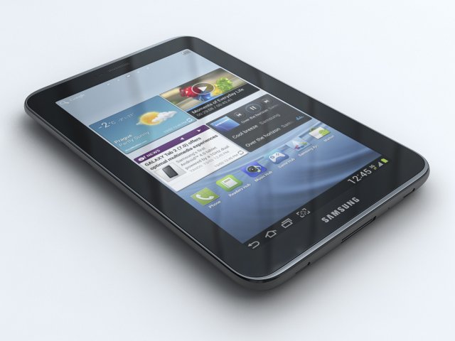 samsung galaxy tab 2 70 p3100 Model 3D .c4d .max .obj .3ds .fbx .stl .blend 